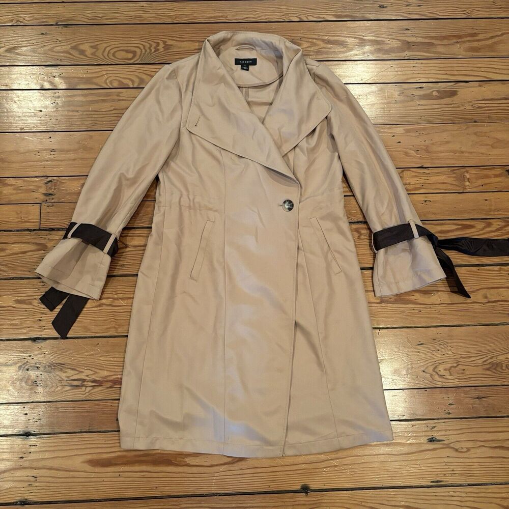 Halogen Trench Coat Jacket Blazer Size Medium